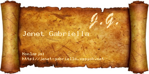 Jenet Gabriella névjegykártya
