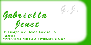 gabriella jenet business card